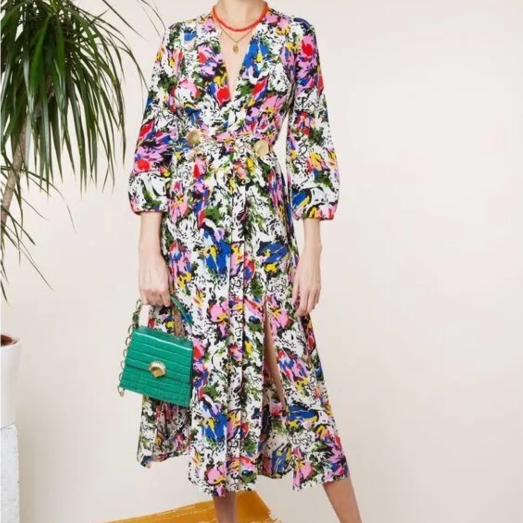 Rixo London Camellia Floral Dress Size Xp